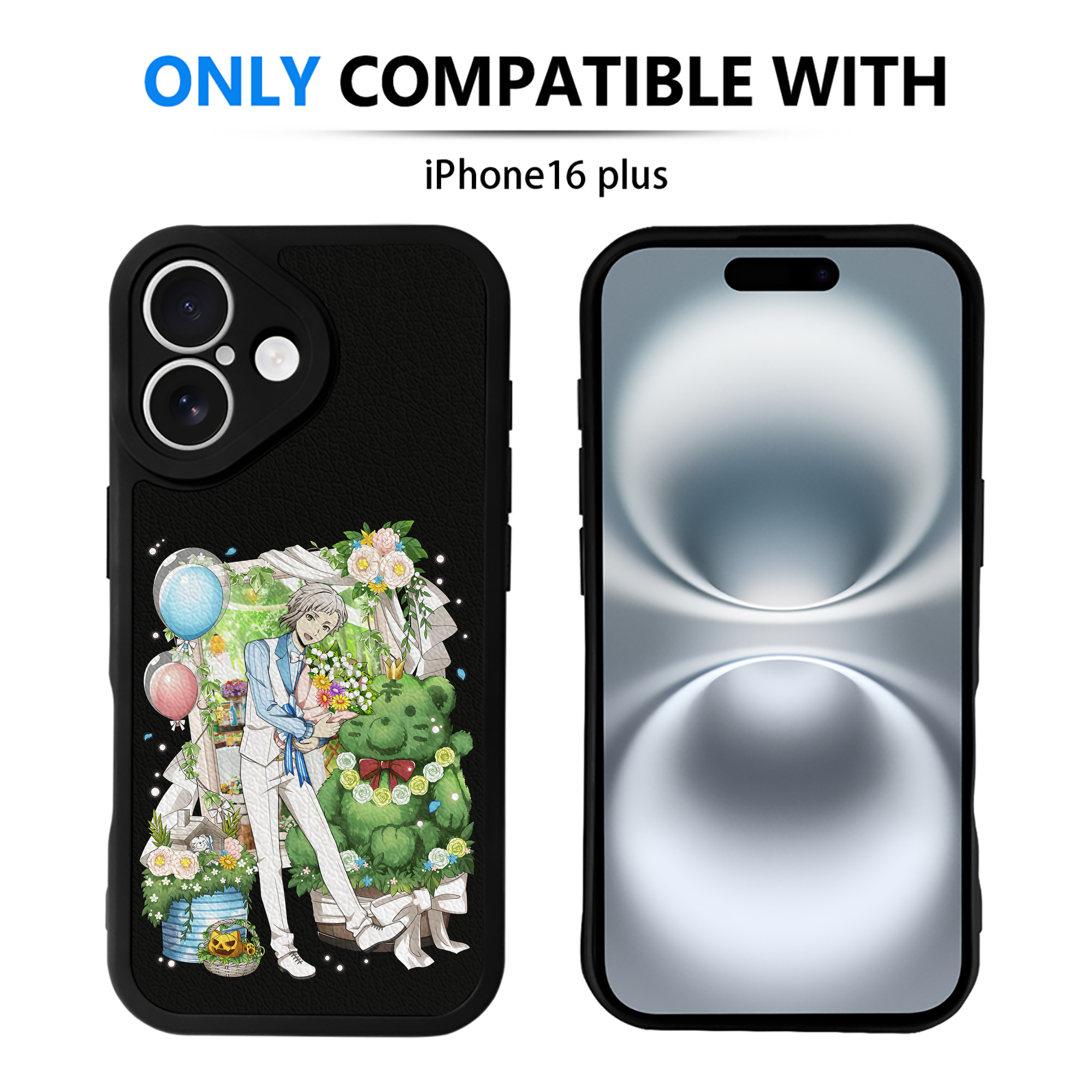 （画像用） 文豪ストレイドッグス Bungo Stray Dogs 【iPhone 16シリーズ対応】シリコンスマホケース（レザー調） 材質：シリコン